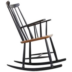 Vintage Rocking Chair Tapiovaara Model Fanett Scandinavian, 1960s