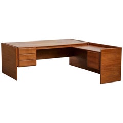 Large Danish Desk Teak Scandinavian