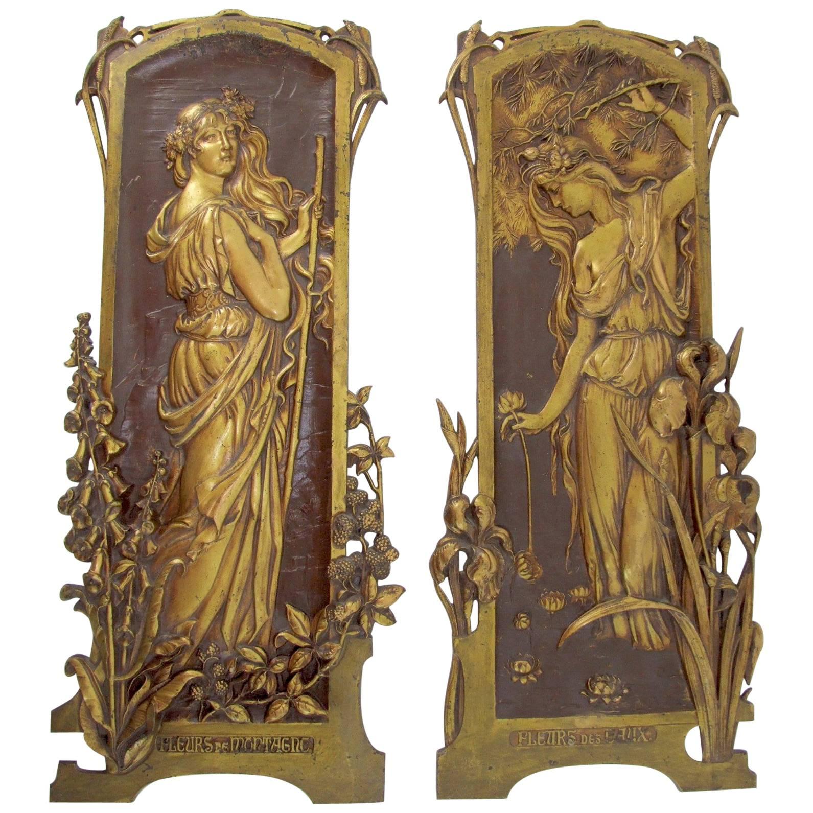 Art Nouveau Panels by Wilhelm Elster For Sale