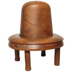 Used Original Borsalino Wooden Old Hat Pattern