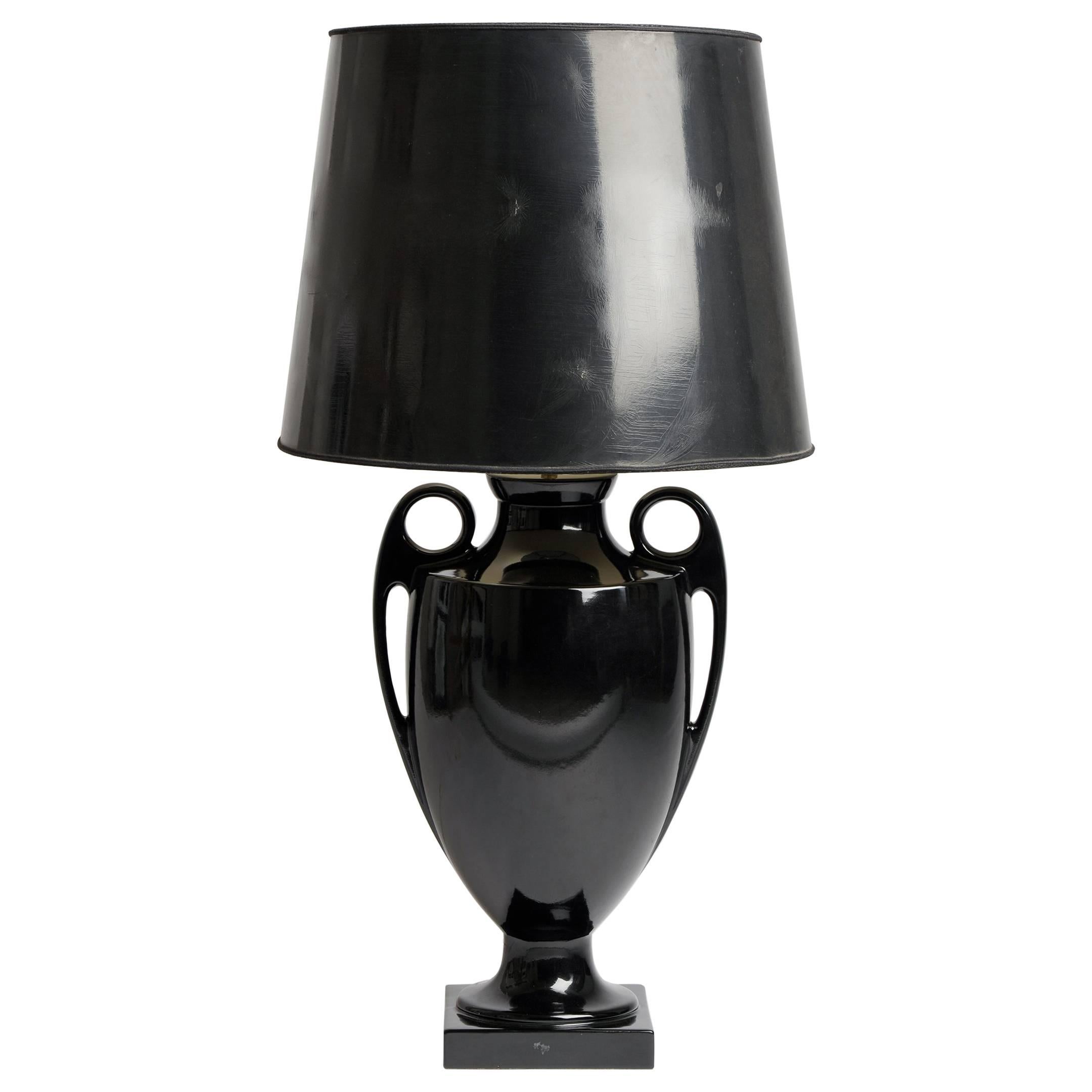 Italian Design Vintage Black High Table Lamp