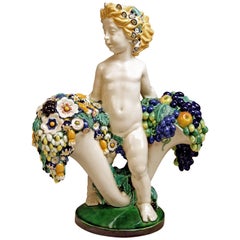 Art Nouveau Cherub Cornucopia Vienna Bertold Loeffler Model 156 VWGK, 1913-1919