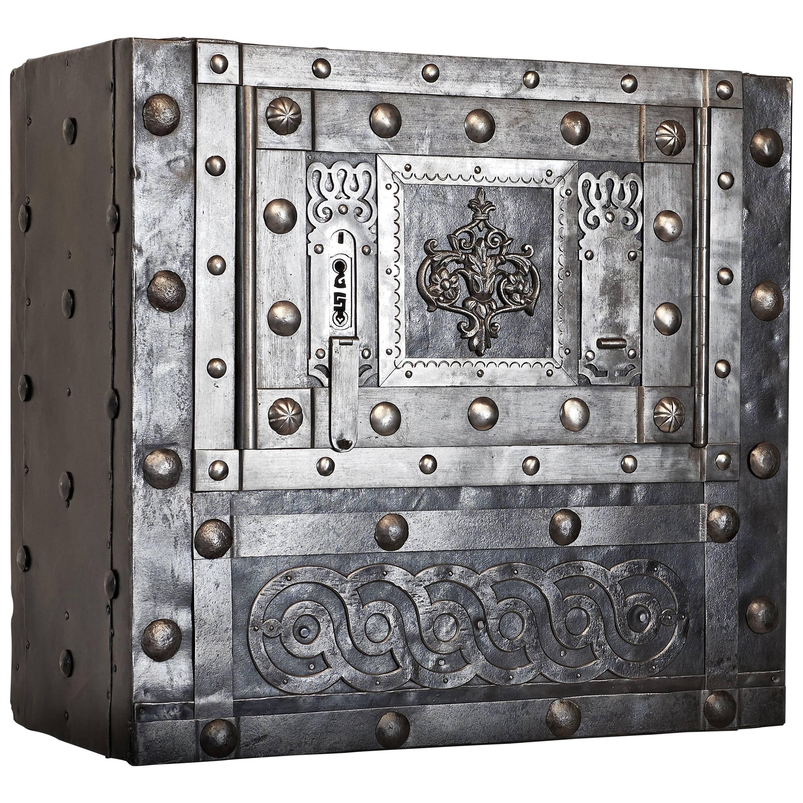 Early 19th Century Italian Antique Hobnail Safe