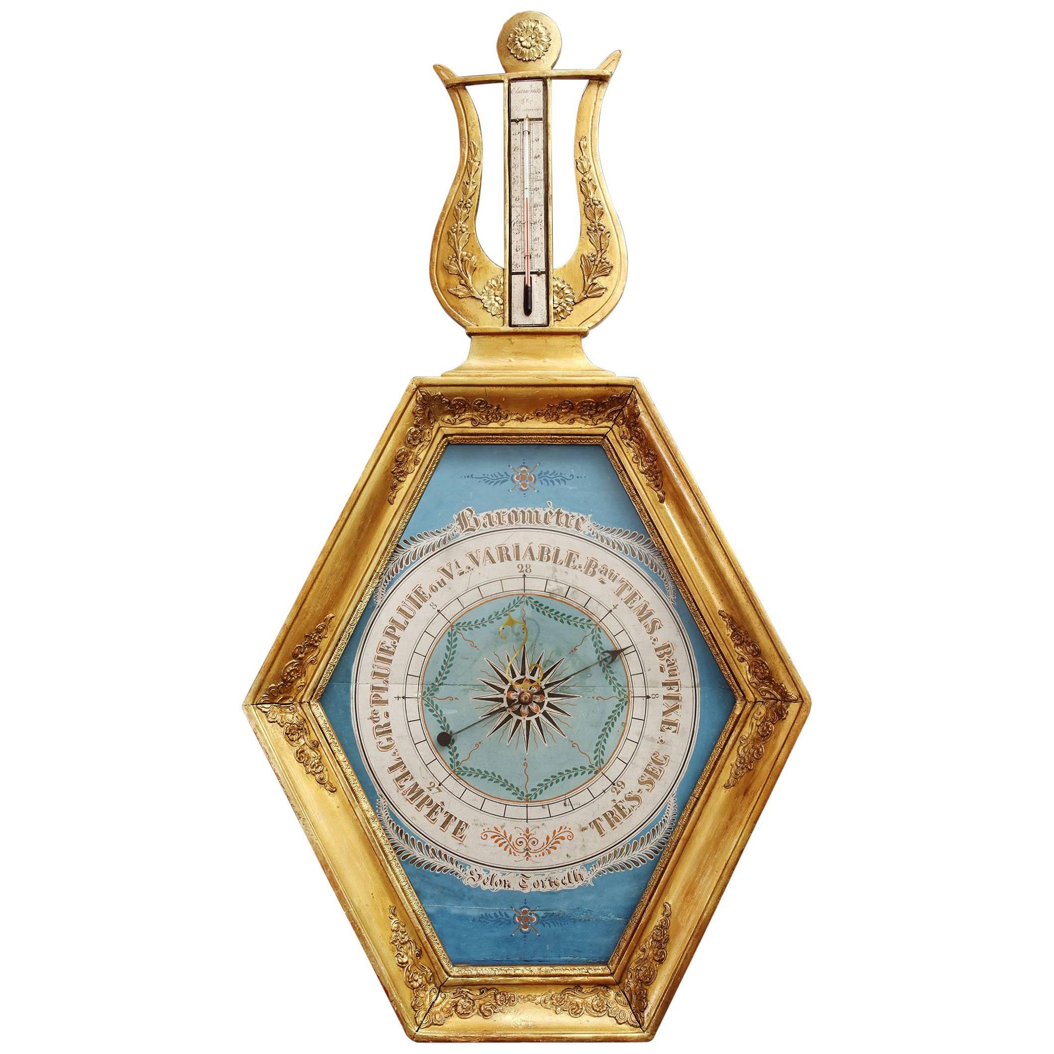 Fine Early 19th Century Giltwood Barometer