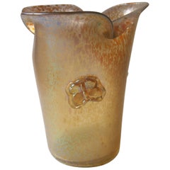 Antique Czech Art Deco Loetz Butterfly Glass Vase, Candia Papillon circa 1920