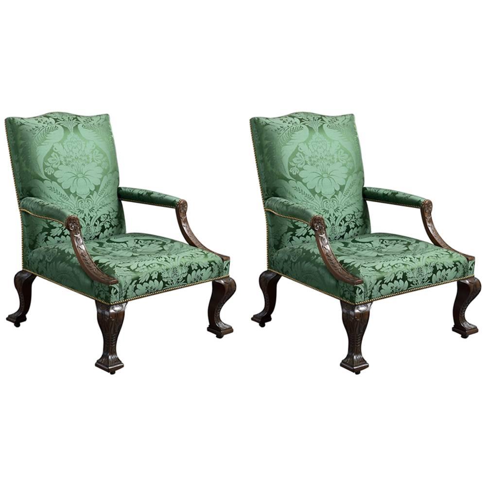 Pair of George II Library Chairs