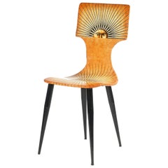 Piero Fornasetti, Model Sole Chair, Made in Italy, circa 1990s