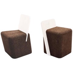 Toni Grilo Cork Cut Chair and Cut Stool