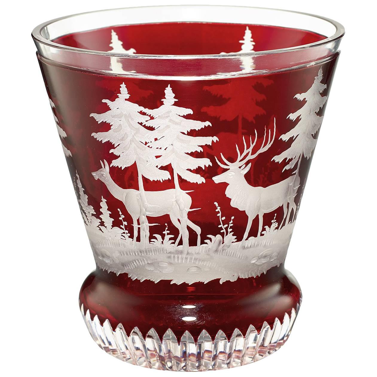 Black Forest Crystal Latern Red with Hunting Decor Sofina Boutique Kitzbuehel