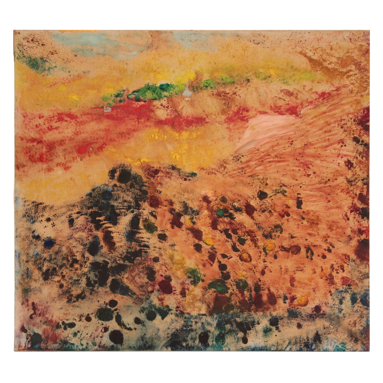 Steven Sles, peinture à l'huile abstraite du milieu du siècle dernier sur lin en vente