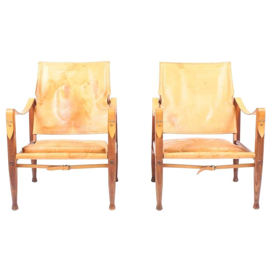 Pair of Pristine Safari Chairs by Klint