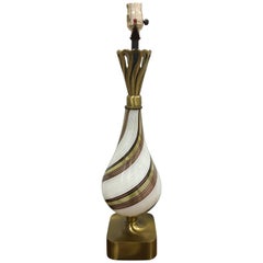 Midcentury Venetian Glass Murano Table Lamp