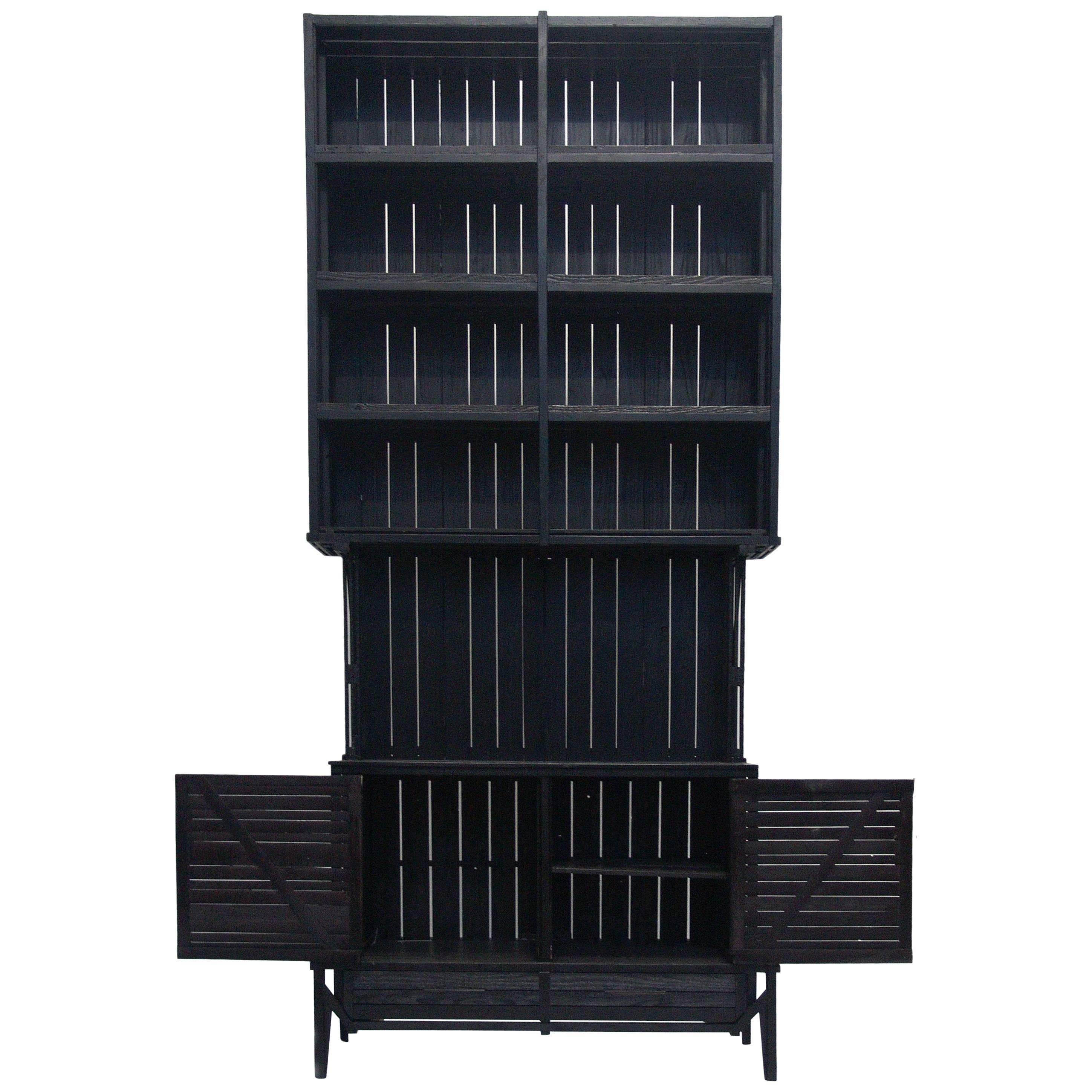 Tall Cnstr Cabinet by Paul Heijnen, Handmade in Netherlands For Sale