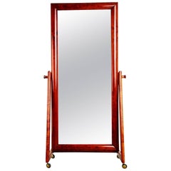 Italian Modern Floor Standing Cheval Mirror, circa 1960