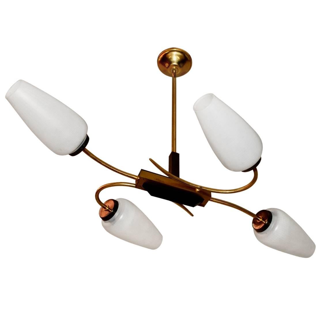 Elegant French Midcentury Chandelier Attributed to Maison Arlus