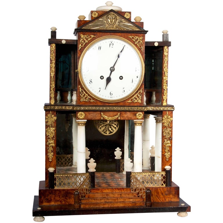 19th Century Empire Clock For Sale at 1stdibs