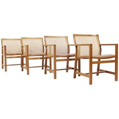 Set of Four Danish Armchairs by Rud Thygesen 
Johnny Sørensen, 1980s