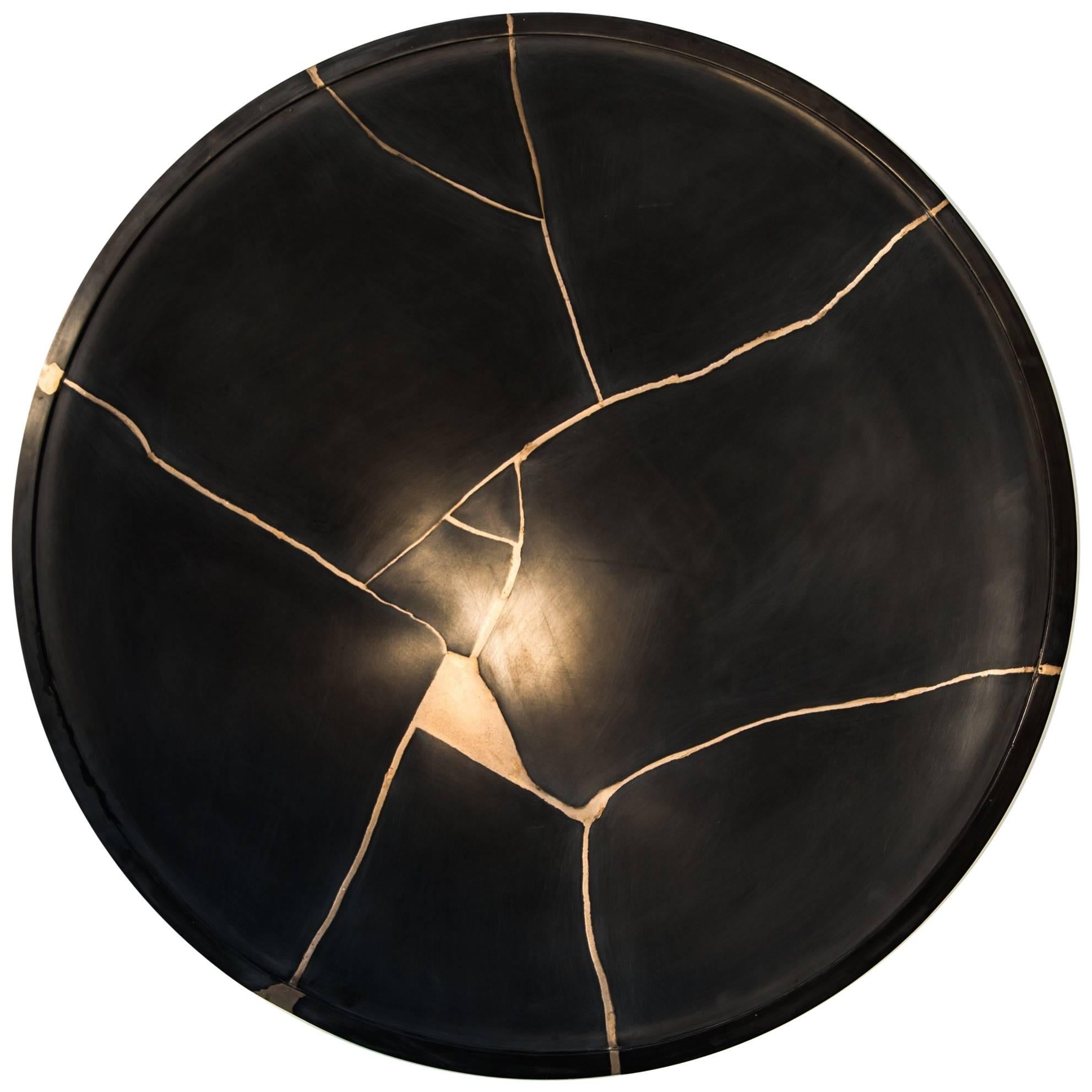 Kintsugi Sound Mirror-a focal wall mounted cast sculpture that alters sound For Sale