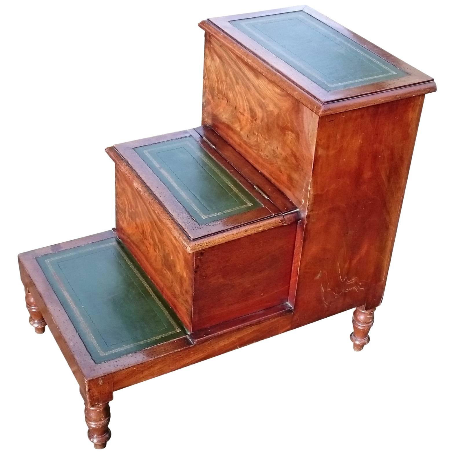 Early 19th Century Regency Mahogany Bedroom Step Commode For Sale