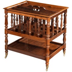Late Regency period Canterbury/ single tier Étagère