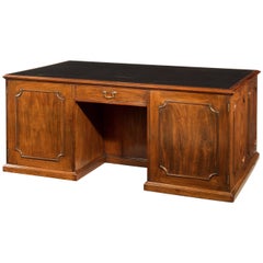 Chippendale Period Mahogany Desk of Unusual Form with Blind Drawers