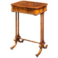 Early 19th Century Work Table with a Superbly Figured Top