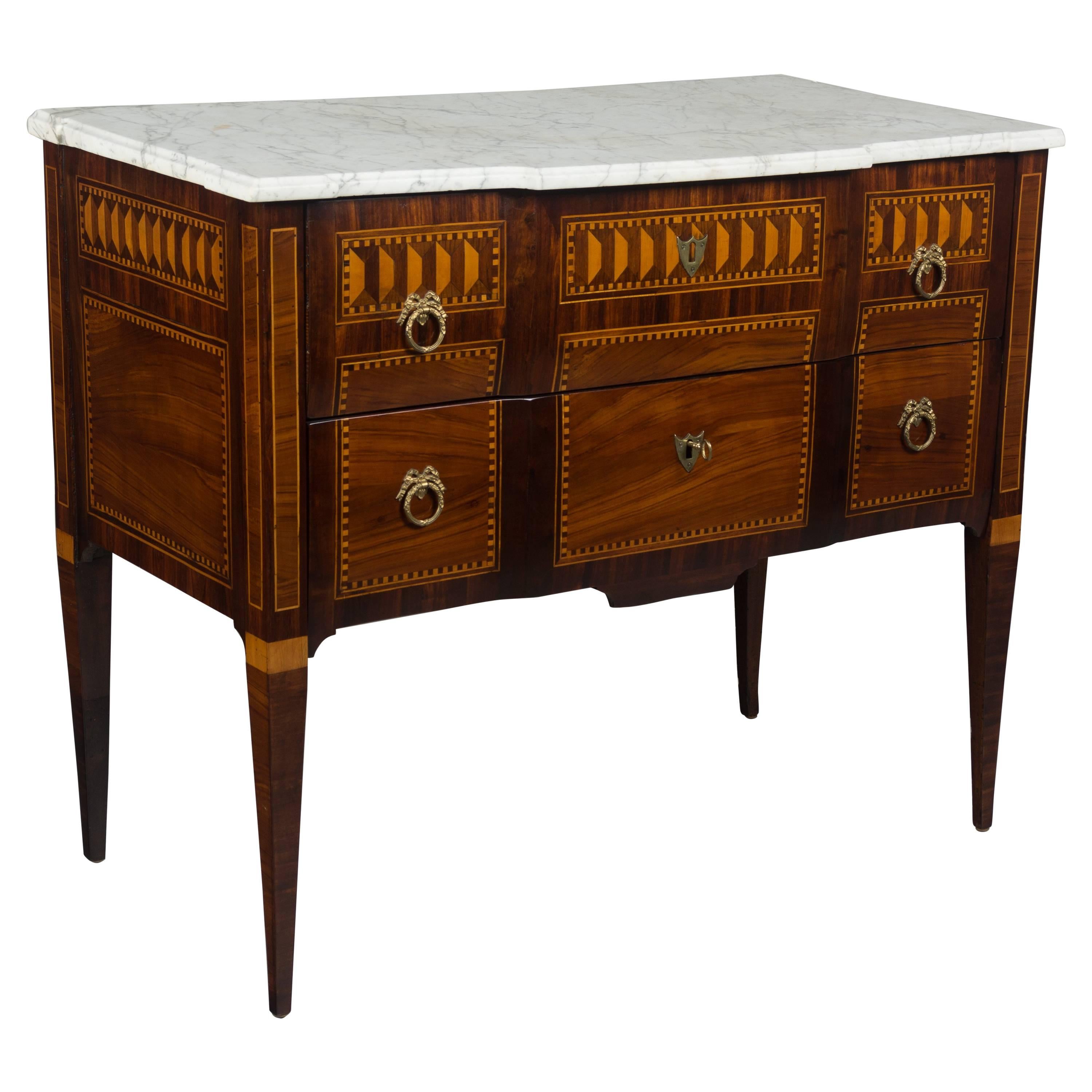 18th Century French Louis XVI Marquetry Commode