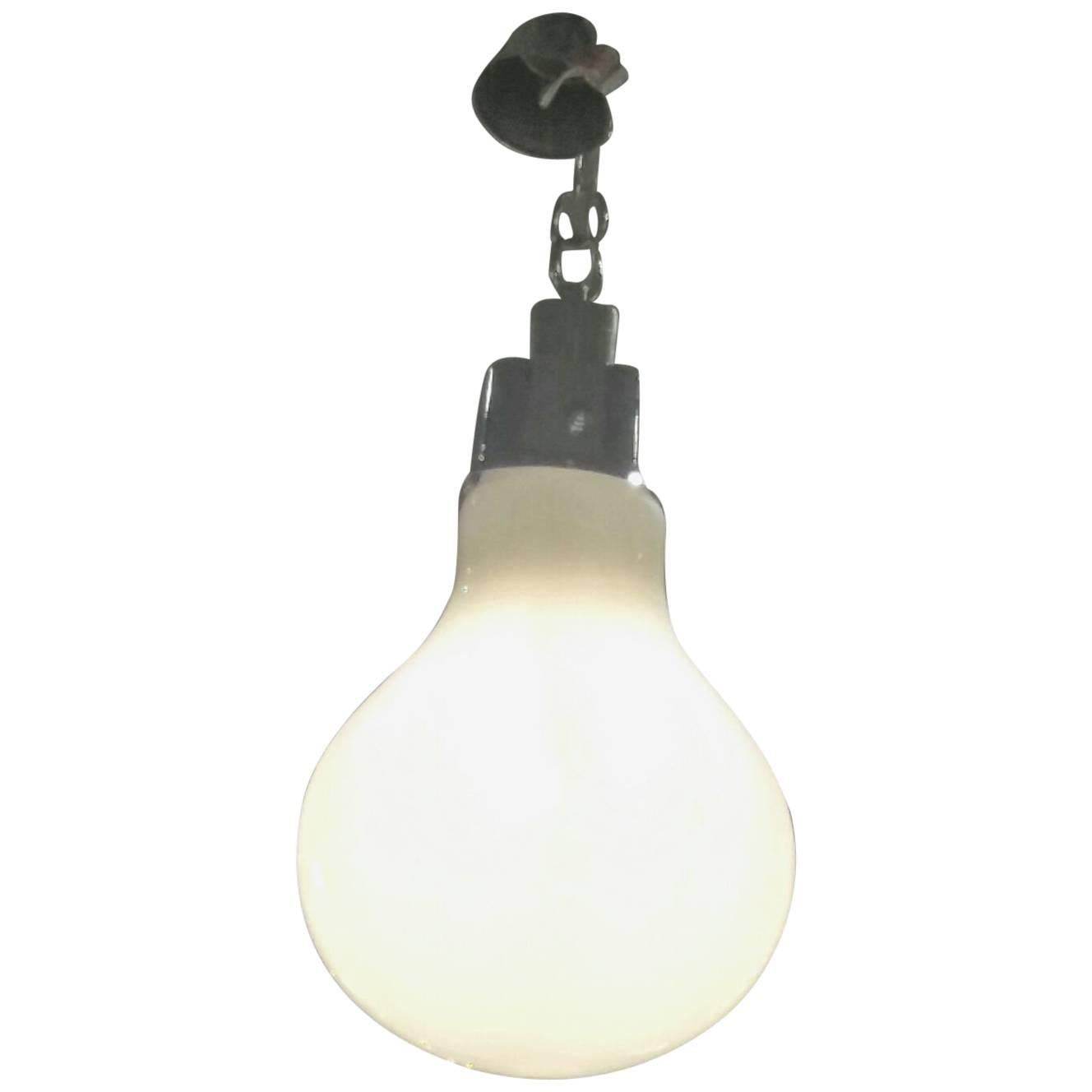 Beautiful Giant Light Bulb  Pendant Ingo Maurer Style, circa 1970 For Sale