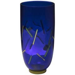 Vase postmoderne en verre de Murano par Barovier et Toso, Italie, années 1980