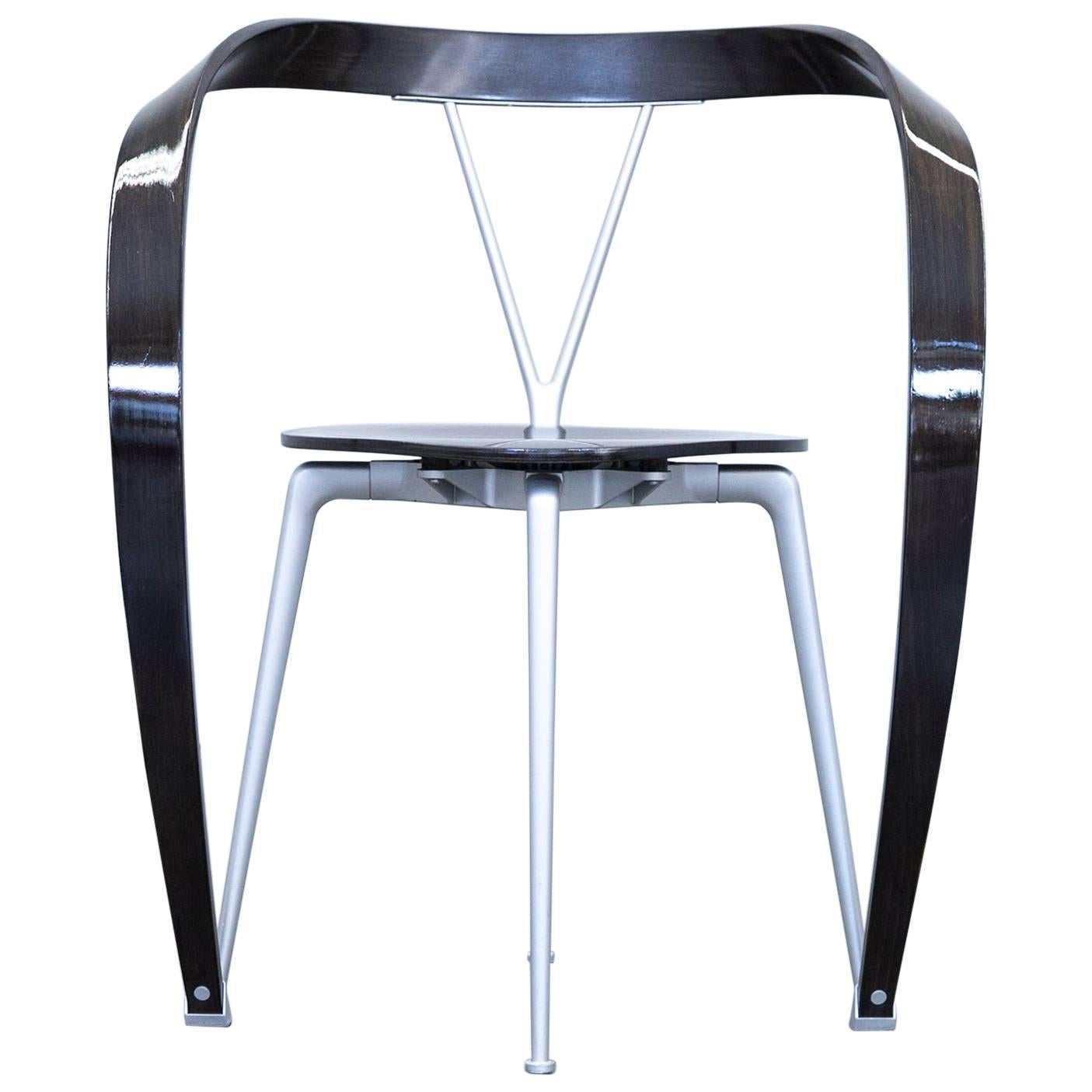 Cassina Revers Andrea Branzi Designer Chair Wood Brown Metal One Seat Modern
