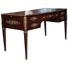 Superb 19th Century French Mahogany Empire Partners Desk
