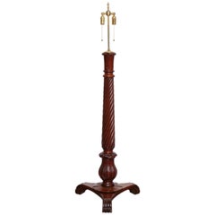 19th Century English, Mahogany Standing Lamp