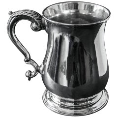 English Antique Georgian Silver Pint Mug