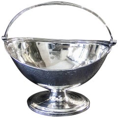 Antique 18th Century English Georgian Sterling Silver Sugar Basket by Solomon Hougham