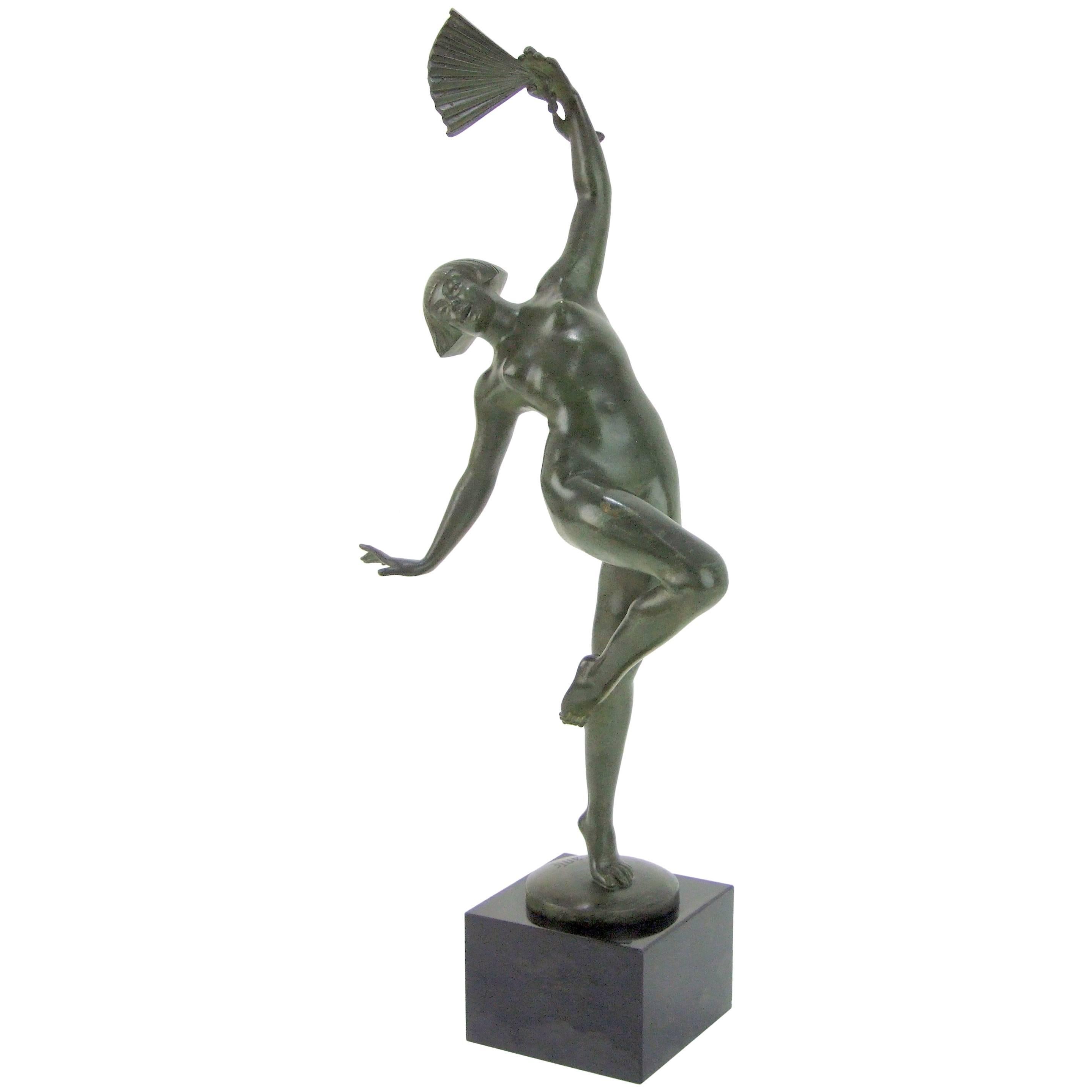 Art Deco Bronze Dancer by Morante For Sale