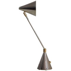 Evolution-I Contemporary Brass Table Lamp, Flow Collection