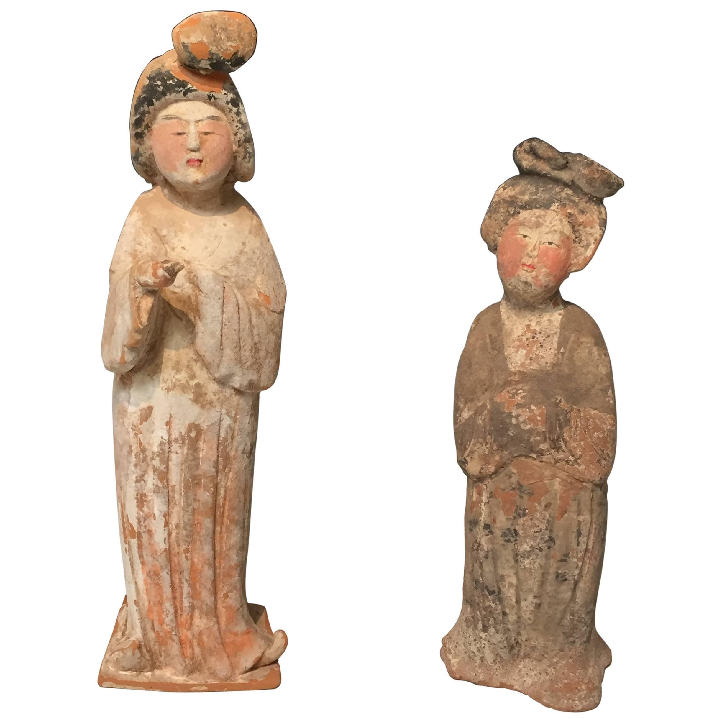 Pair of Tang Dynasty Court Ladies