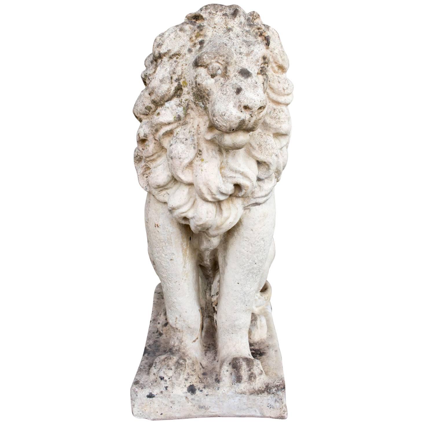 1920s Stone Lion Found in France