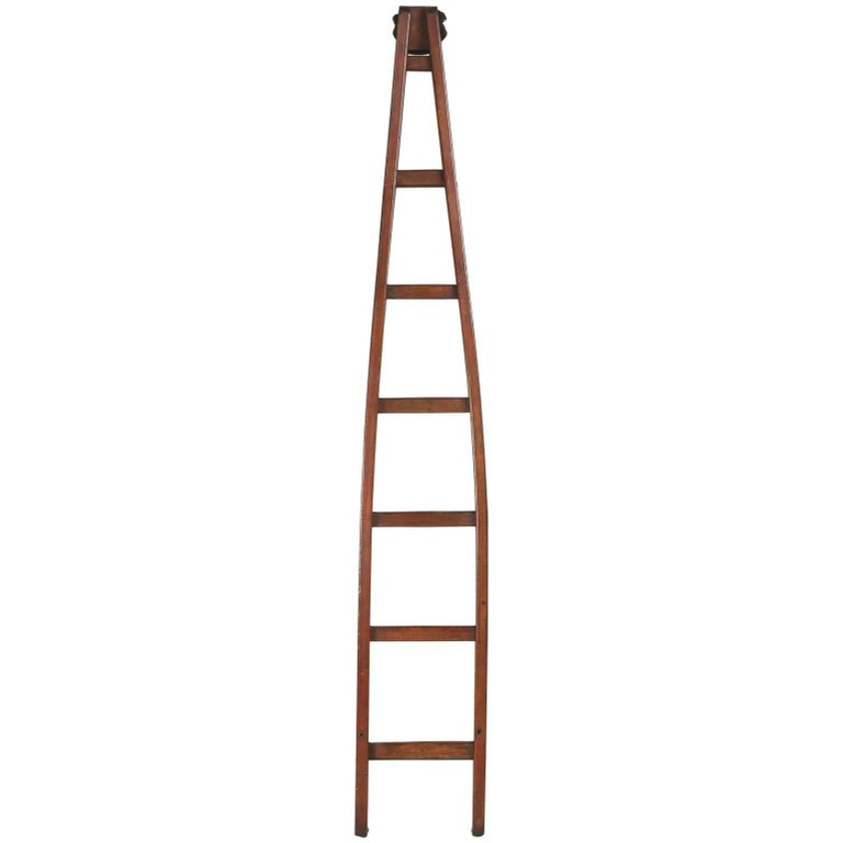 Large Antique American Dry Goods Store Ladder For Sale at 1stdibs