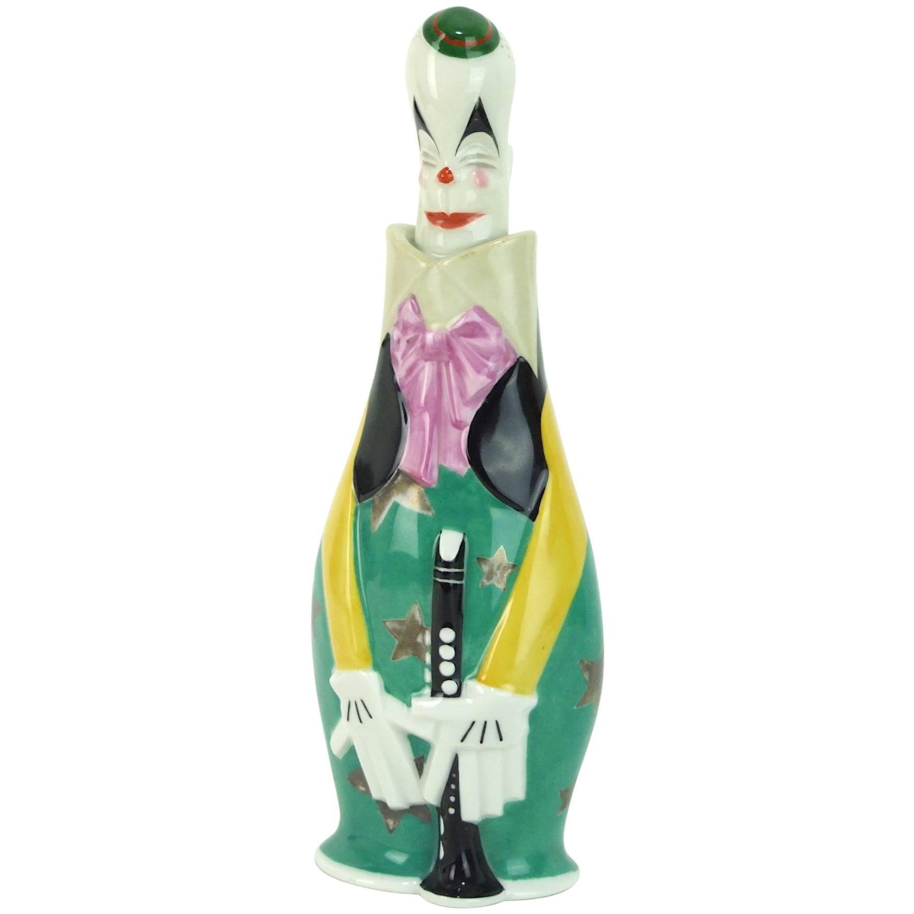 French Ceramic Clown by Limoges For Sale