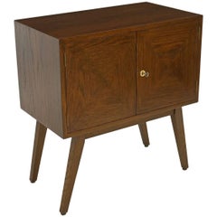 Two-Door French Oak Cabinet on Splayed Legs, circa 1960s
