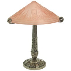 Antique Bronze Table Lamp by Muller Freres