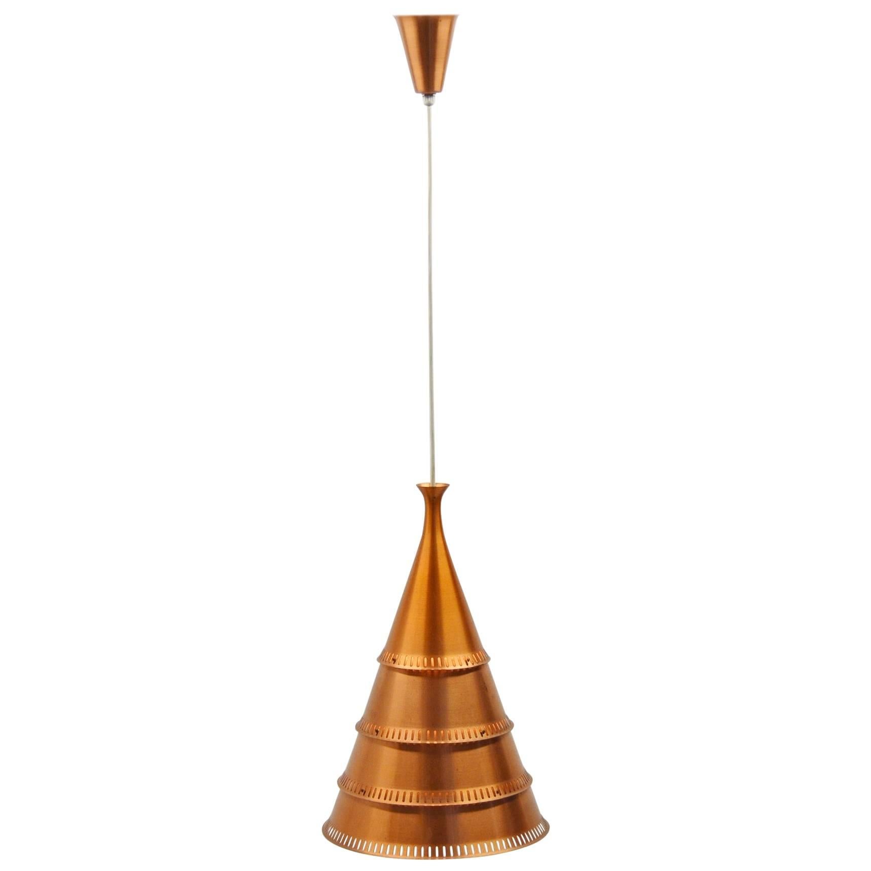 Copper Lamp by Bengt Knud Hjerting for Lyfa For Sale