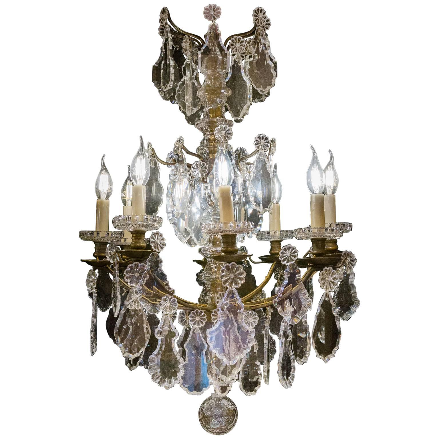 Mid-19th Century Ormolu and Crystal Chandelier by Cristalleries Baccarat, 1860