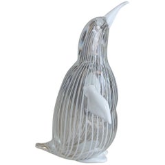Licio Zanetti Signed Murano Glass Penguin