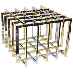 Retro Pierre Cardin Sculptural Grid / Puzzle Side Table