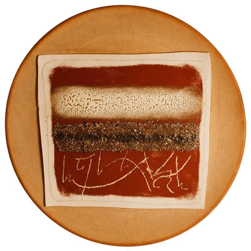 Bruno Gambone Ceramic Charger, Signed Verso For Sale