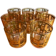 mid century rocks glasses Eight Mid-Century Modern Rock Glasses by Culver