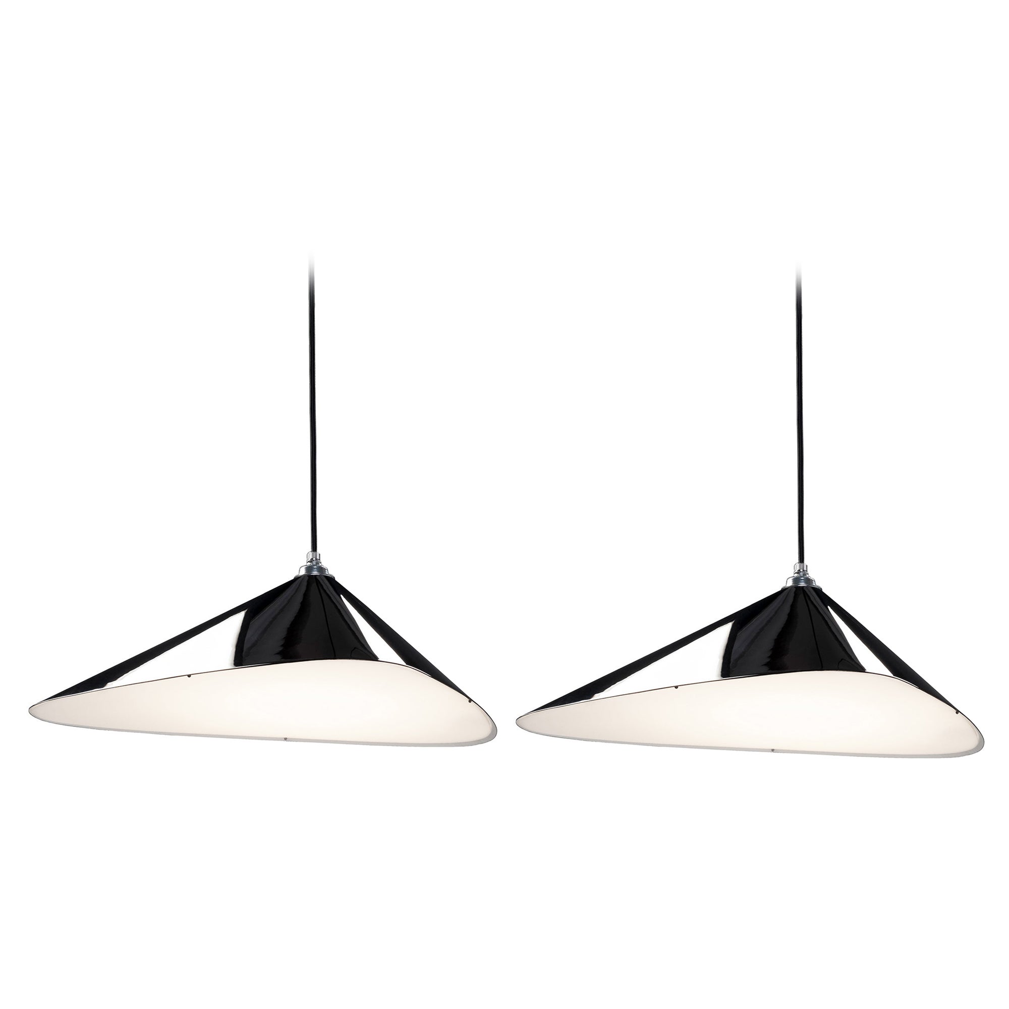 Daniel Becker 'Emily I' Pendant Lamp in Glossy Black for Moss Objects For Sale