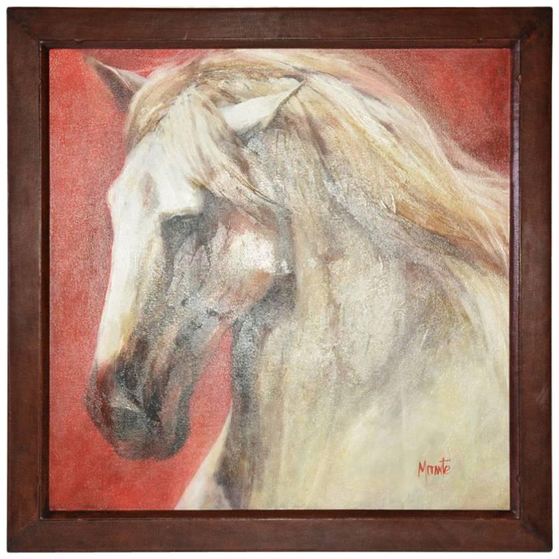 "White Horse" Painting by Gladys Morante en vente